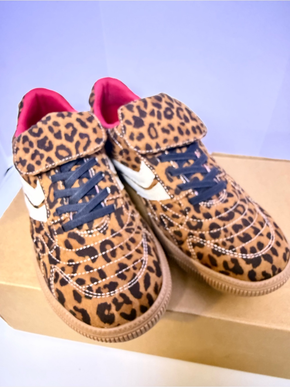 Madden Girl Leopard Print Sneakers with Pink Lining Sz 4